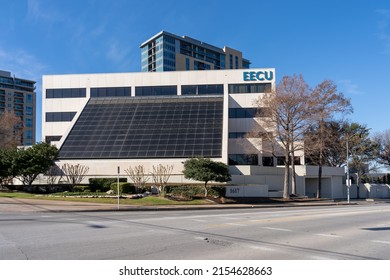 Fort Worth, Texas, USA - March 19, 2022: EECU Credit Union Office Building In Fort Worth, Texas, USA. EECU (Educational Employees Credit Union) Is A Not-for-profit Credit Union. 