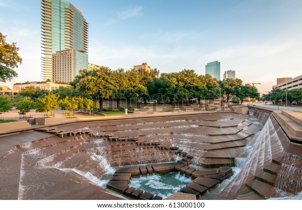 Fort Worth Texas Water Gardens Downtown Stock Photo Edit Now