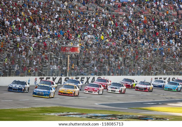 FORT WORTH, TX - NOV 04:  The NASCAR Sprint Cup\
Series take to the AAA Texas 500 at Texas Motor Speedway in Fort\
Worth, TX on Nov 4, 2012.