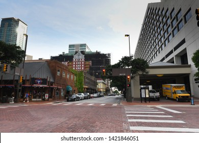 Fort Worth, TX / US - May 2018: Downtown Fort Worth Near Sundance Square