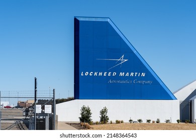 Fort Worth, TX, USA - March 19, 2022: The Sign For Lockheed Martin Aeronautics Company At Its Facility In Fort Worth, TX, USA. Lockheed Martin Is An American Corporation.