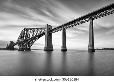 Forth Bridge View Black White Edinburgh Stock Photo (Edit Now) 566597626