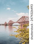 Forth Rail Bridge in South Queensferry, Edinburgh, Scotland