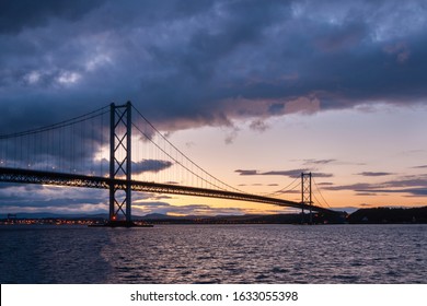 Forth Road Bridge near Edinburgh, Scotland - Shutterstock ID 1633055398