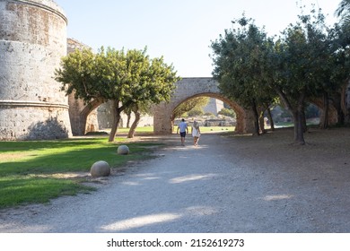 Fortifications Around The Rhodes Fortress, Rhodes, Greece