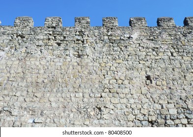 fortified castle  wall Siguenza, Guadalajara, Castilla La Mancha, spain
