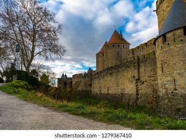 Fortified medieval city of Carcassonne in France. - Shutterstock ID 1279367410