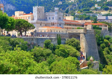 Fortified walls protecting Monaco-ville and the Prince's Palace in Monaco, French Riviera