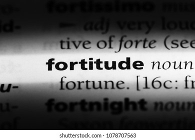 fortitude word in a dictionary. fortitude concept - Shutterstock ID 1078707563