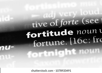 fortitude word in a dictionary. fortitude concept - Shutterstock ID 1078920491