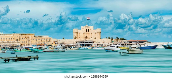 The fortress in Alexandria, Citadel of Qaitbay Egypt - Shutterstock ID 1288144339