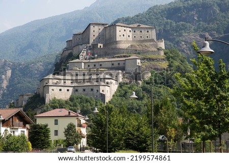 Fortress Bard in the Aosta Valley, Hone, Valle d'Aosta, autonomous region Valle d'Aosta, Italy