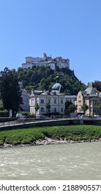 Fortress Hohensalzburg Across The River In Salzburg 