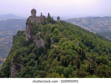 Fortress on the mountain in the Republic of San Marino