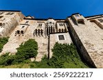 Fortress Pernstein close to Bnro on a autumn blue sky day, Czech Republic