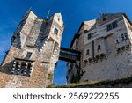 Fortress Pernstein close to Bnro on a autumn blue sky day, Czech Republic