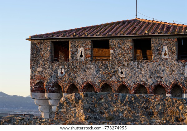 Fortress Sarzanello Located Sarzana Little Village Stock Photo Edit Now