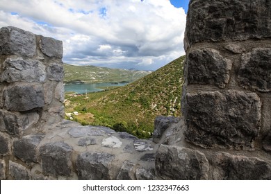 Fortress in Ston, a small Town on the Peninsula Peljesac, Croatia 