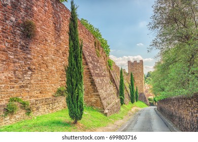 Fortress Wall Of Fort Belvedere- Forte Belvedere Is The Second And Largest Fortress To Be Built In Florence.It Was Designed And Built By Bernardo Buontalenti.