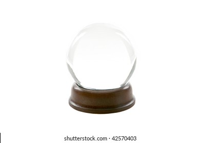 A Fortune Teller Crystal Ball, Isolated On White