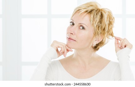 Character Woman Short Hair Stock Photos Images Photography