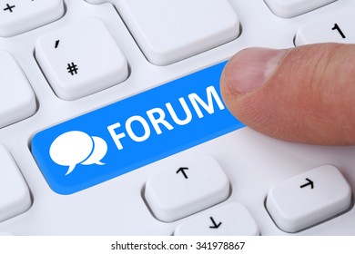 Forum Communication Community Internet Blog Media Discussion Online Computer Keyboard Concept