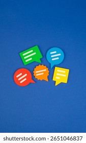 Forum and discussion using conversation bubbles. Ideas and opinions. Brainstorming, online community discussion, or civil discourse. Collective knowledge sharing.