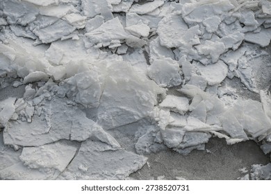 Forzen river and the ice structure
