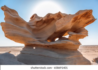 Fossil Dunes Formations In Abu Dhabi Desert, UAE