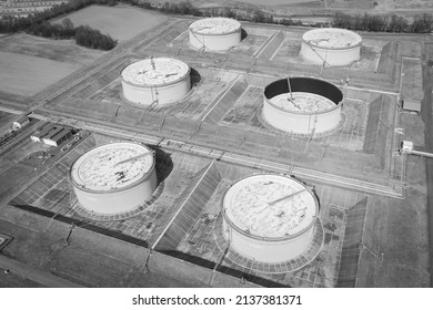 Fossil Oil Storage Tanks As Supply During Energy Crisis In Lannach In Austria