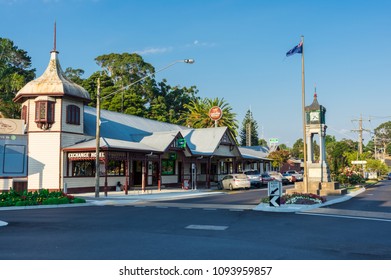 Foster, Australia - January 28, 2018: Foster Is A Dairy And Farming Town In South Gippsland. The Exchange Hotel Was Rebuilt In 1907 After A Fire.