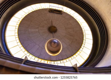 Foucault Pendulum At Griffith Observatory In Los Angeles California USA.