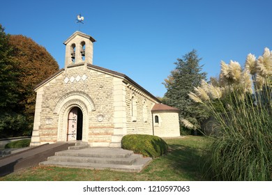 Foujita Chapel In Reims, France, Designed By The Artist Tsuguharu Foujita. It Is Famous For The Frescos He Painted In The Interior.