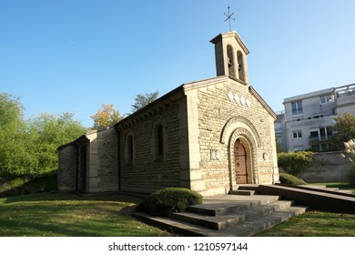 Foujita Chapel In Reims, France, Designed By The Artist Tsuguharu Foujita. It Is Famous For The Frescos He Painted In The Interior.