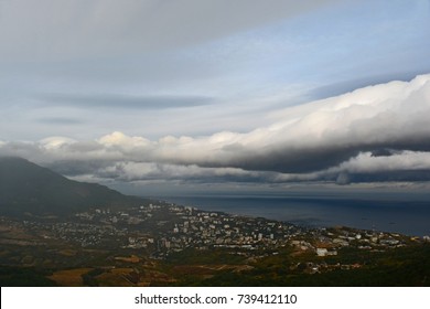 Foul Weather Above The City. Cyclone.