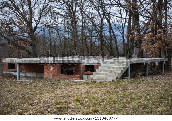 Foundation Unfinished Building Stock Image Download Now