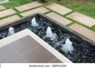 Fountain In The Backyard Outdoor Garden