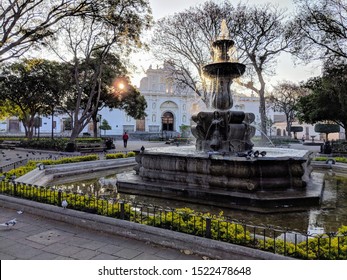 Fountain In The Central Park Of Antigua Guatemala