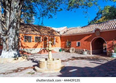 Fountain And Courtyard In A Hacienda Near Potosi, Bolivia