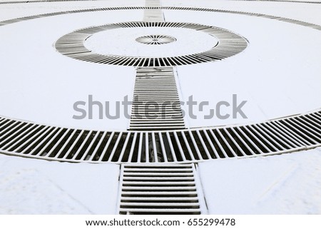 Similar – Basketball hoop from the frog’s perspective in front of a blue sky