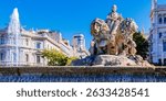 The Fountain of Cybele, Fuente de Cibeles, or simply, La Cibeles, is a neoclassical fountain in Madrid. Madrid, Comunidad de Madrid, Spain, Europe