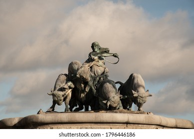 Fountain Depicting The Norse Goddess Gefjon In Copenhagen