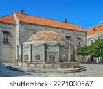 Onofrio’s Fountain in Dubrovnik old town, Croatia