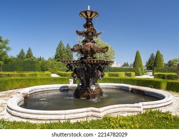 Fountain in the gardens of Lednice Chateau, Lednice and Valtice area, South Moravia, Czech Republic
