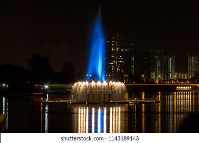 Fountain With Light At Kallang Basin Singapore