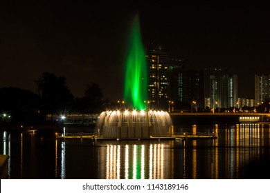 Fountain With Light At Kallang Basin Singapore