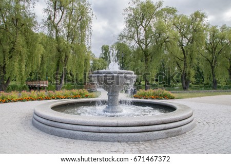 Fountain located at Gdansk Orunia Park.