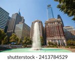 The Fountain at Love Park or JFK Plaza in Philadelphia, Pennsylvania, USA