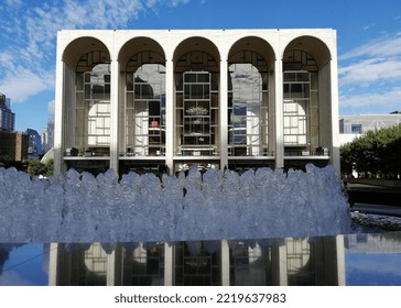 Fountain at the Metropolitan Opera House, NYC - Shutterstock ID 2219637983