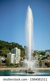 Fountain Near Beach In Wellington Harbour